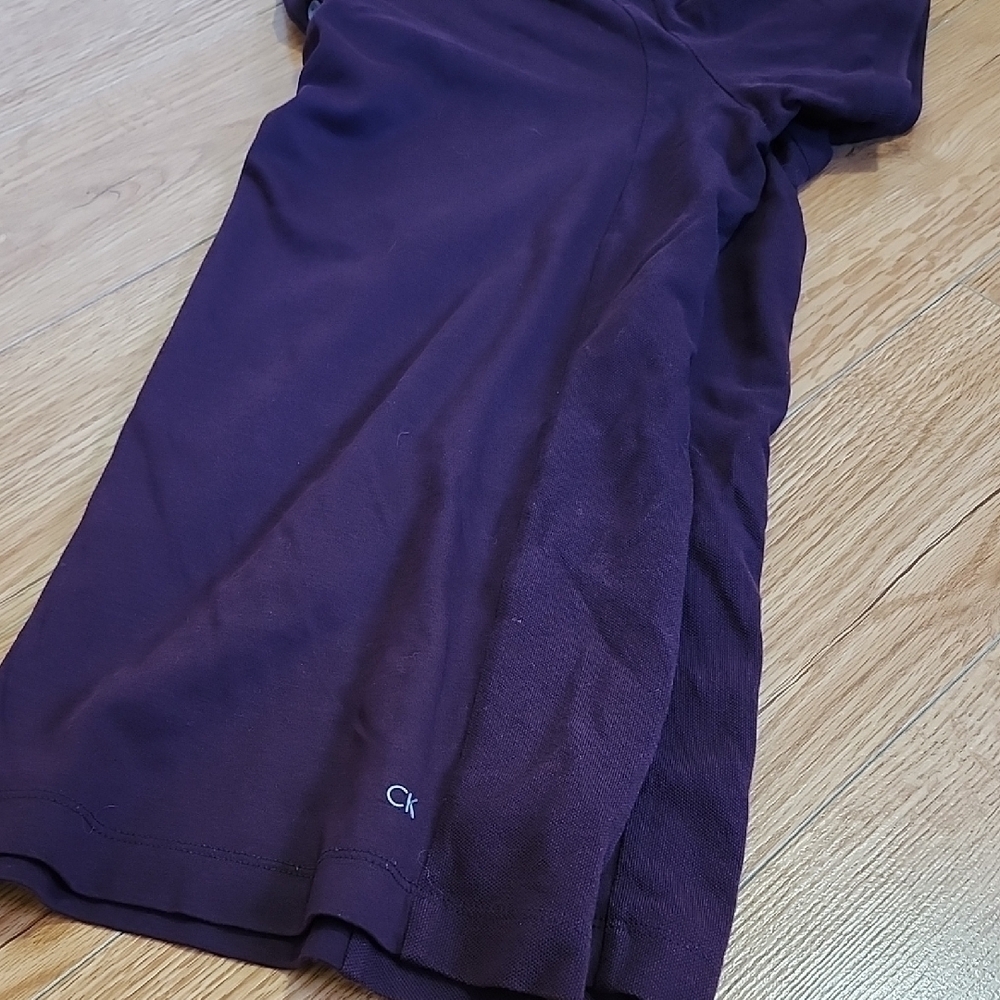 Calvin Klein Men's Dark Purple Polo Shirt - Picture 3 of 4